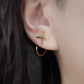 cross | クロス | Pierced earrings | K10YG |  Large