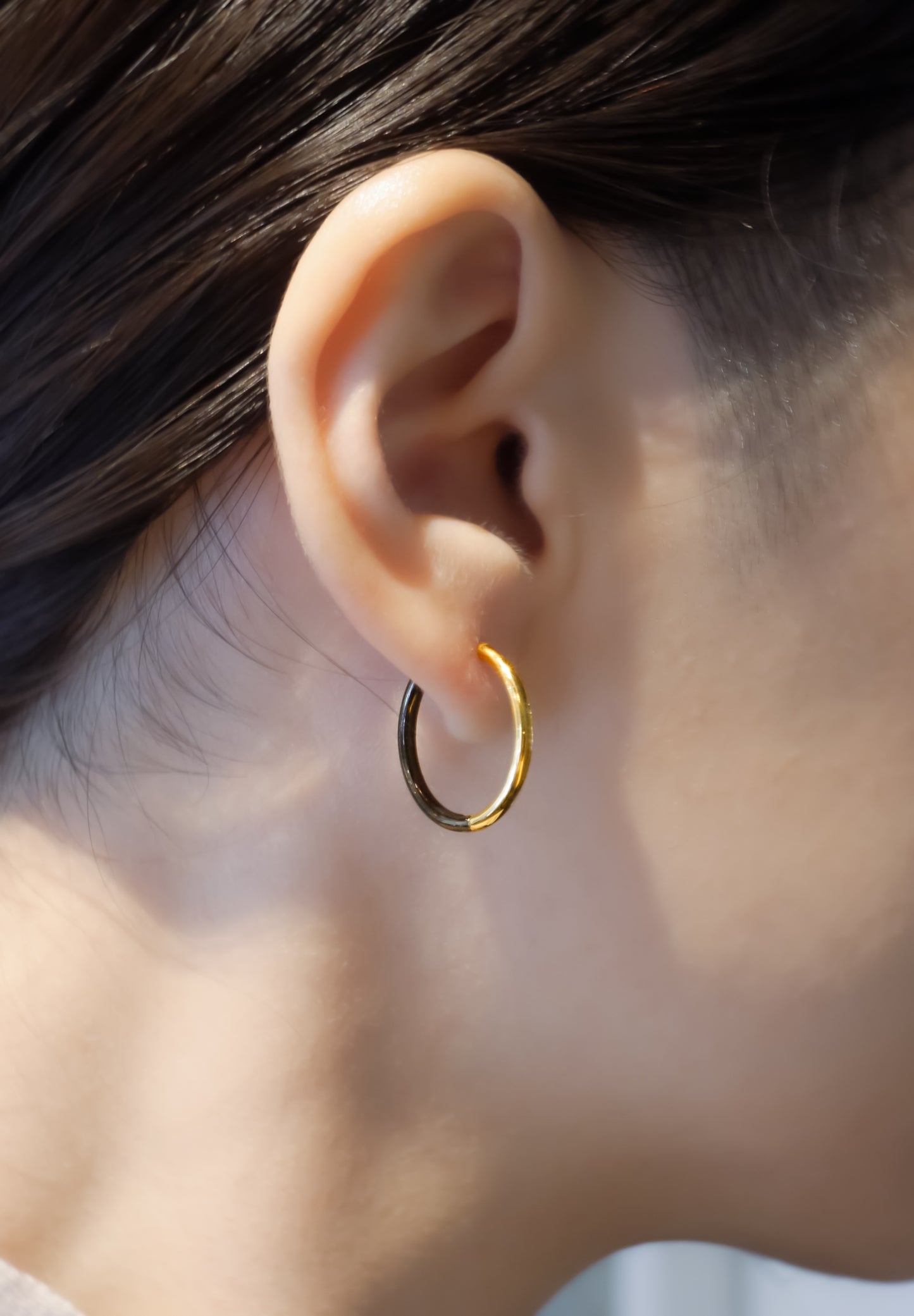 ECLIPSE | エクリプス｜Pierced Earrings｜K18YG,Black Rhodium PL.｜Φ2.0mm x 20mm