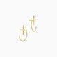 cross | クロス | Pierced earrings | K10YG |  Large